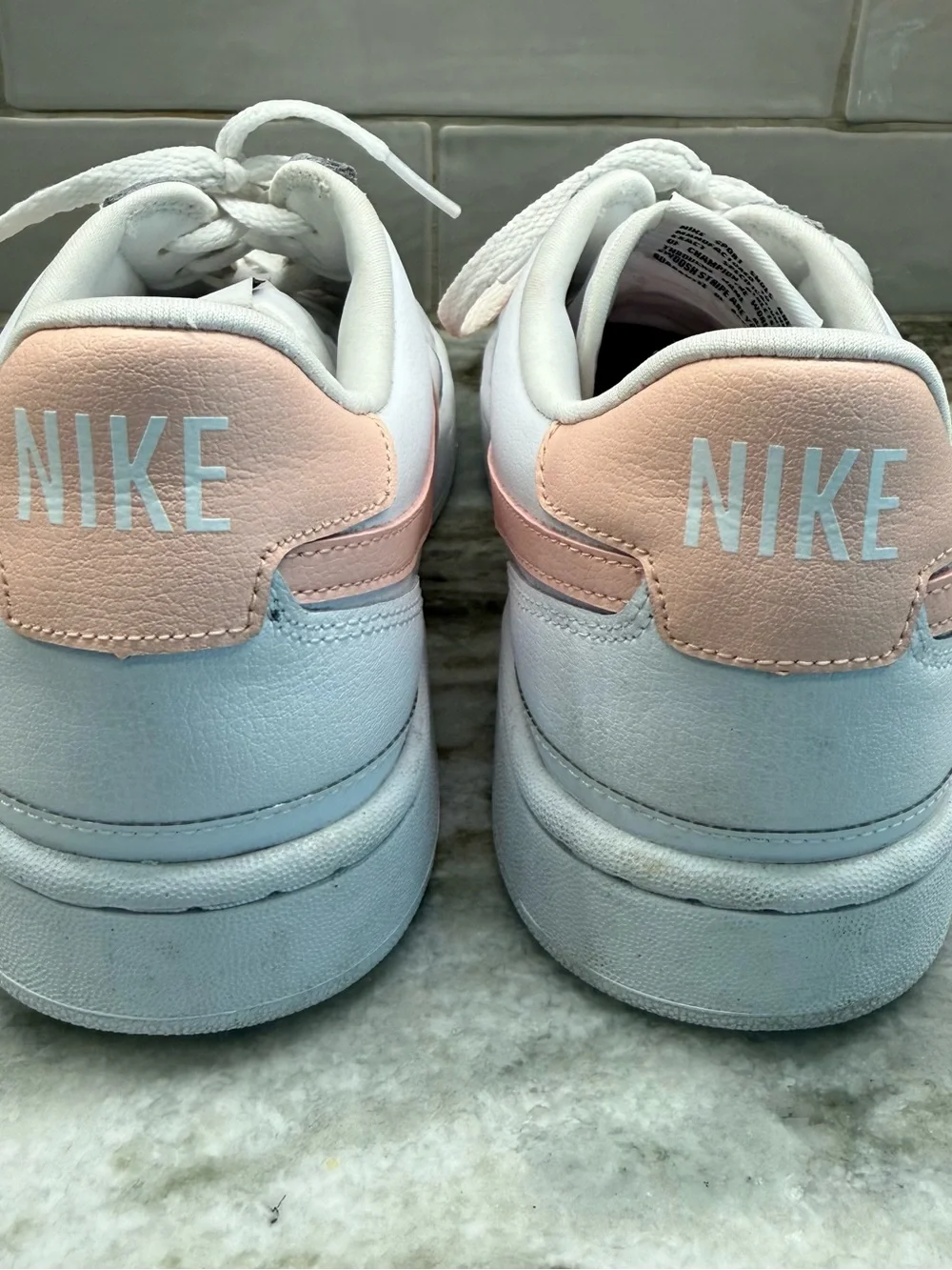 Nike white leather